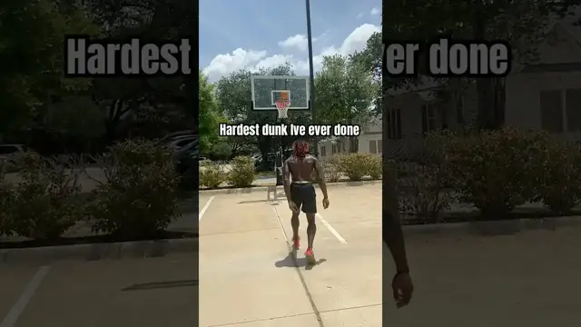'Video thumbnail for This is BY FAR the hardest dunk I’ve ever done #training #dunk #dunking #shorts'