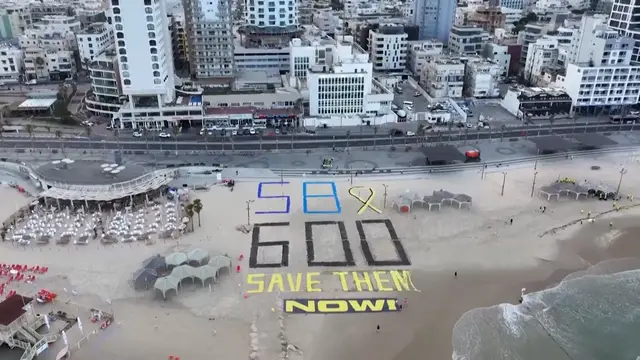 'Video thumbnail for Families in Tel Aviv mark 600 days for Gaza captives'