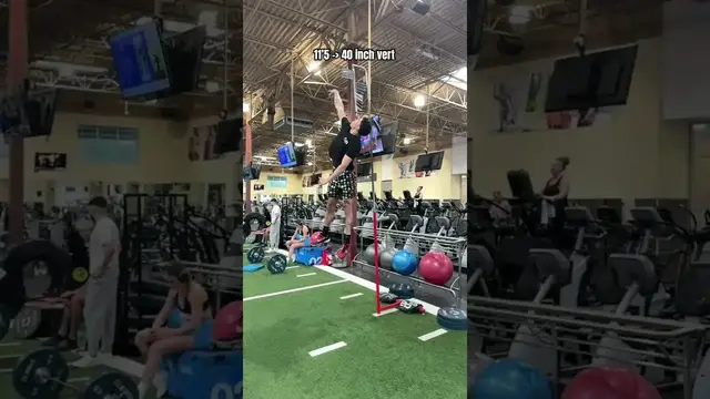 'Video thumbnail for 40 Inch Vertical Jump Test at the Gym'