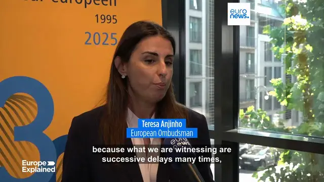 'Video thumbnail for Ombudswoman urges EU institutions to improve transparency amid complaints'