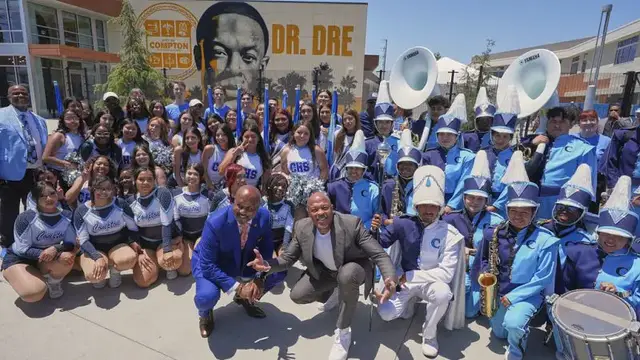 'Video thumbnail for Dr. Dre helps open new Compton high school'
