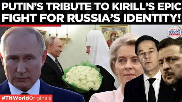 'Video thumbnail for Putin Honors Patriarch Kirill's Work in Strengthening Russia’s Global Identity| Times Now World'