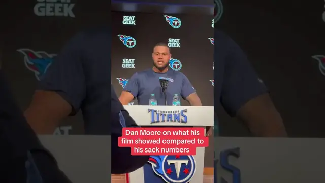 'Video thumbnail for #Titans OT Dan Moore Jr. says he was better on tape than his numbers would suggest last year. #nfl'