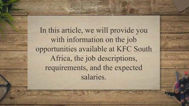 'Video thumbnail for KFC South Africa Job Opportunities (X50): Description, Requirements & Salary'