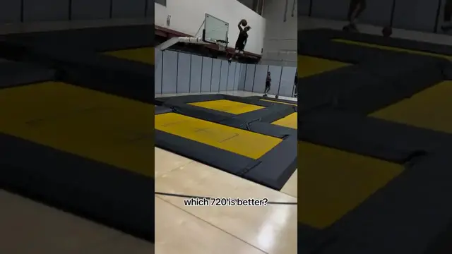 'Video thumbnail for (355) trampoline basketball 720 dunk comparison'