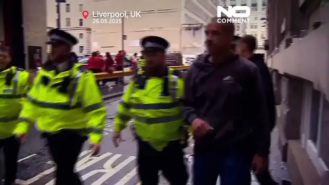 'Video thumbnail for Area sealed off after car ploughs into Liverpool FC celebration'
