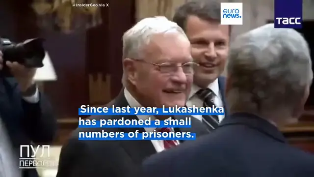 'Video thumbnail for Exclusive: Belarus releases political prisoners, including opposition leader Siarhei Tsikhanouski'