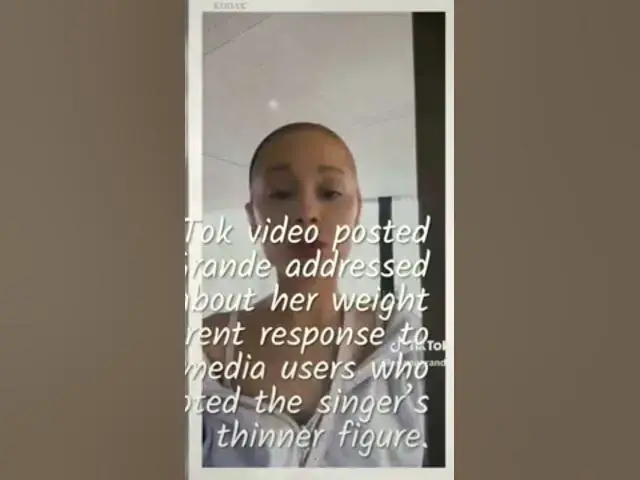 'Video thumbnail for Ariana Grande Addresses Concerns About Her Weight Loss #shorts'
