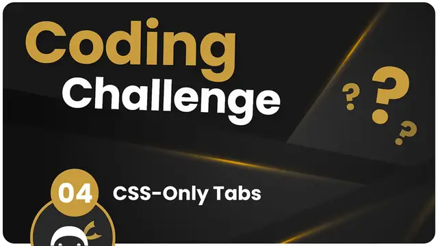 'Video thumbnail for Coding Challenge #4 - CSS-Only Tabs'