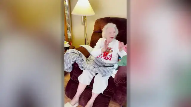 'Video thumbnail for Great-Great-Grandmother Meets Baby After Six-Month COVID Separation | Happily TV'