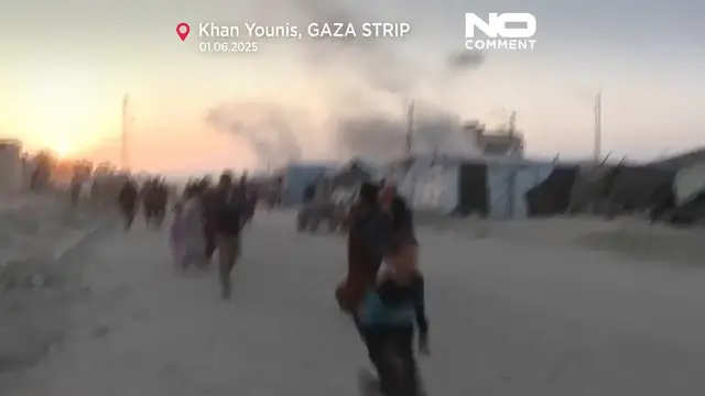 'Video thumbnail for Queues for food grow in Gaza amid spiralling hunger'
