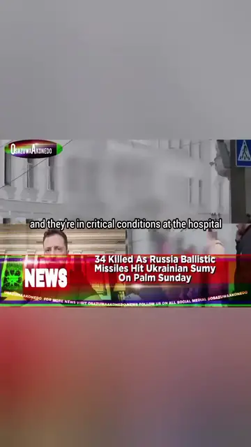'Video thumbnail for 34 Killed As Russia Ballistic Missiles Hit Ukrainian Sumy On Palm Sunday '