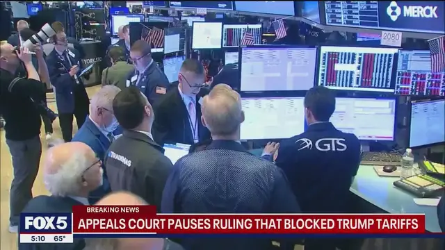 'Video thumbnail for Trump tariffs can continue, appeals court rules'