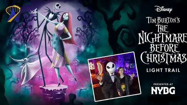 'Video thumbnail for Nightmare Before Christmas Light Trail - New York Botanical Gardens'