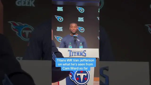 'Video thumbnail for #Titans WR Van Jefferson is excited about his new QB. #tennesseetitans #atozsports #camward #nfl'