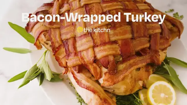 'Video thumbnail for How To Make a Bacon-Wrapped Turkey'