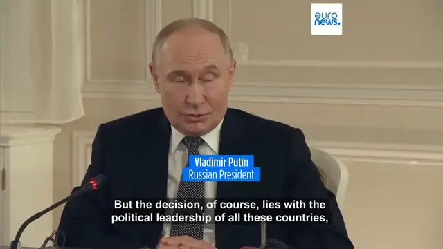 'Video thumbnail for Putin says Russia could broker Israel-Iran deal even as it ramps up attacks on Ukraine'