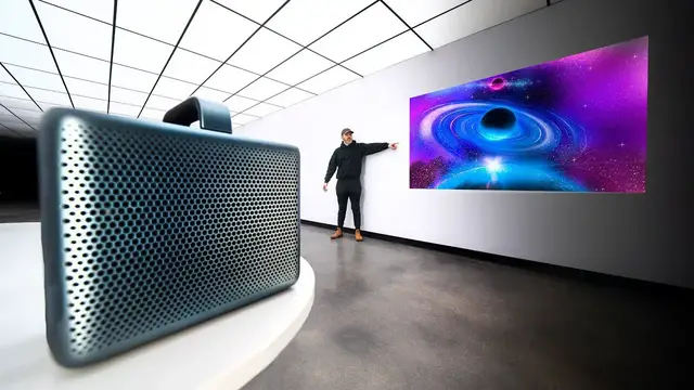 'Video thumbnail for Huge 150-inch Display That Goes Anywhere!'
