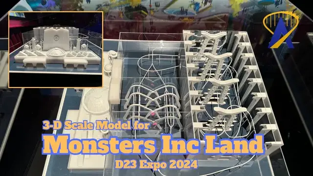'Video thumbnail for Monsters Inc. Roller Coaster Model at Disney D23 2024'