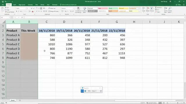 'Video thumbnail for Get the Last Value in a Row - Excel Formula'