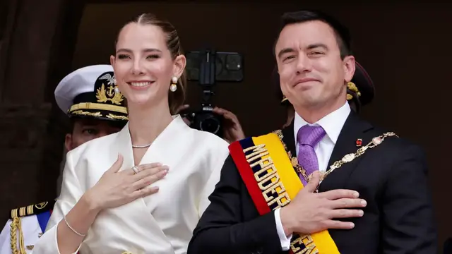 'Video thumbnail for Ecuador’s Daniel Noboa sworn in for full term, promising a crackdown on gangs'