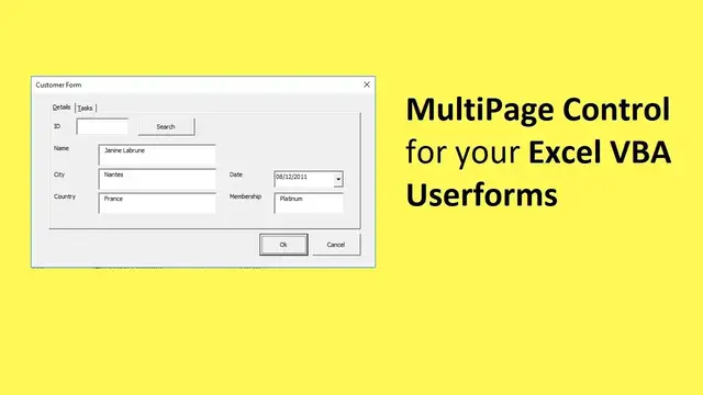'Video thumbnail for Excel VBA: Using the MultiPage Control in your Userforms'