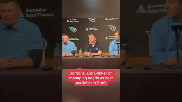 'Video thumbnail for (182) tennessee titans draft strategy: borgonzi and brinker discuss nfl draft'