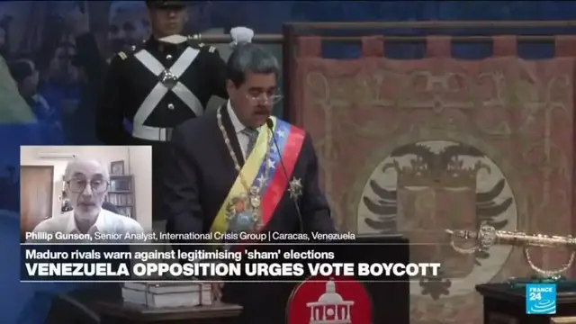 'Video thumbnail for Venezuelan opposition calls for election boycott'