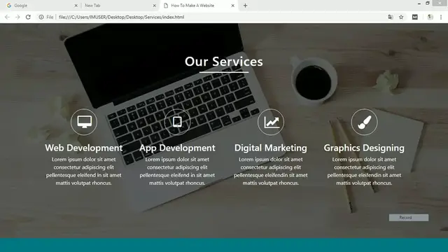 'Video thumbnail for How To Make Website Services Section Using HTML CSS And Bootstrap'