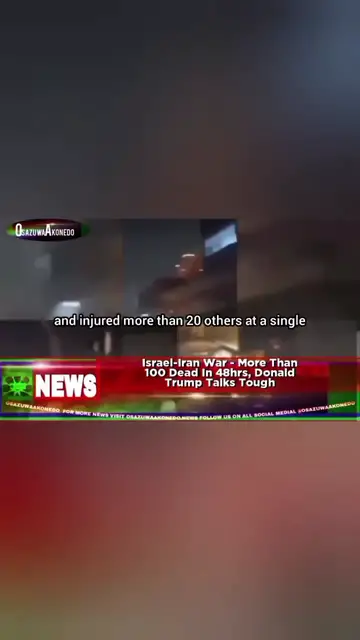 'Video thumbnail for Israel-Iran War - More Than 100 Dead In 48hrs, Donald Trump Talks Tough '