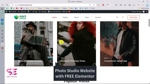 'Video thumbnail for Make a Photography Website using WordPress & Elementor for FREE'