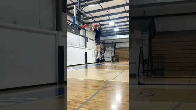 'Video thumbnail for Impressive Dunk by 6ft Tall Basketball Player'