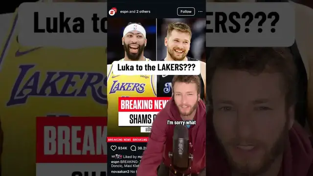 'Video thumbnail for LUKA TO THE LAKERS REACTION'