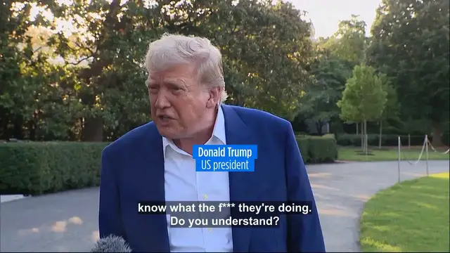 'Video thumbnail for Trump swears on live TV as he blasts Iran and Israel for ceasefire violations'