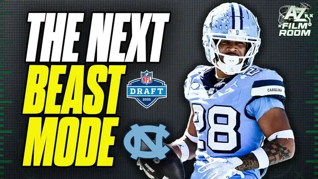'Video thumbnail for a to z sports film room: omarion hampton: chargers' potential marshawn lynch? 2025 nfl draft scouting report'