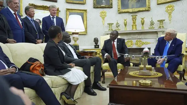 'Video thumbnail for South Africa police minister says Trump's genocide claim 'twisted''