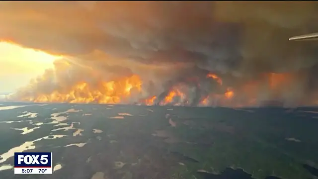 'Video thumbnail for Canada wildfires bringing smoke to the Tri-State area'
