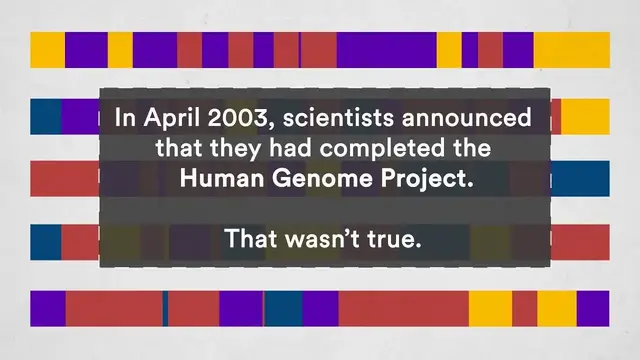 'Video thumbnail for The headline read: 'Scientists Say Human Genome is Complete.' The truth is that that's not true.'
