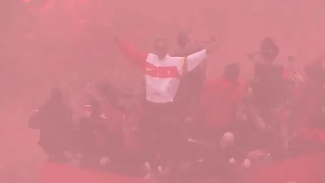 'Video thumbnail for Liverpool celebrate Premier League title with bus parade'