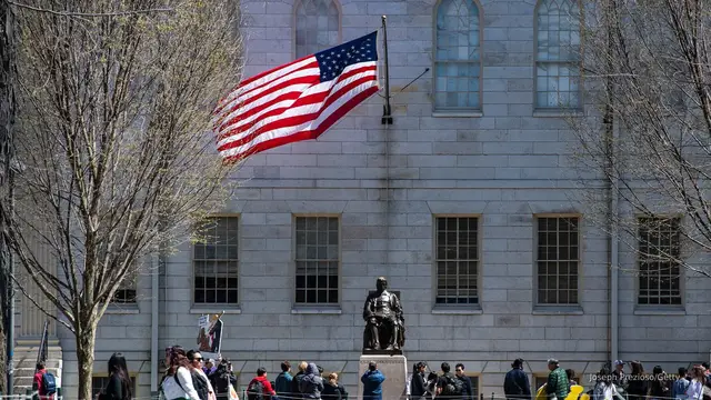 'Video thumbnail for Trump suggests Harvard cap enrollment of foreign students at 15%'