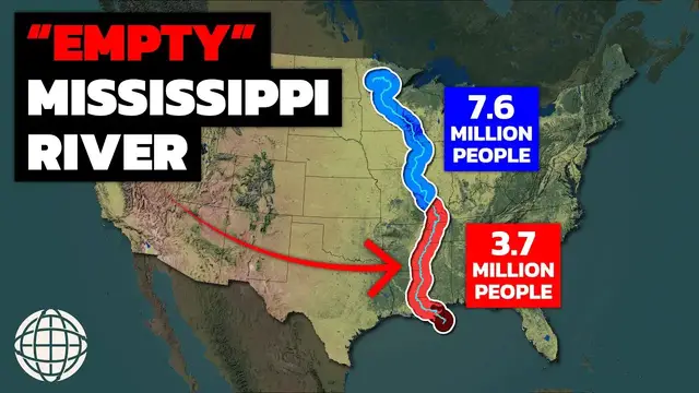 'Video thumbnail for Why So Few Americans Live Along The Mississippi River, Especially In The South'