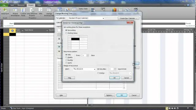 'Video thumbnail for Add Recurring Holidays to the Project Calendar - MS Project'