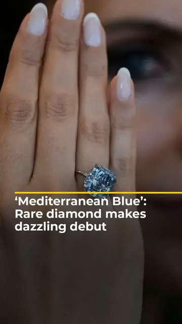 'Video thumbnail for ‘Mediterranean Blue’: Rare diamond makes dazzling debut'