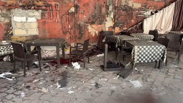 'Video thumbnail for Palestinians in Gaza killed by Israeli drone strike at restaurant'