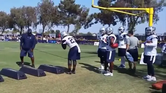 'Video thumbnail for law nation sports: zeke elliott intense 2017 training camp drills'