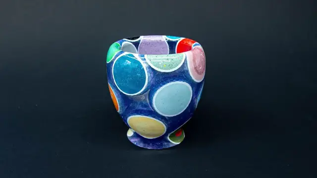 'Video thumbnail for Woodturning - Blue Golf Ball Cup'