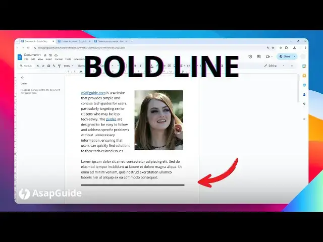 'Video thumbnail for How To Make a Bold Line in Google Docs'