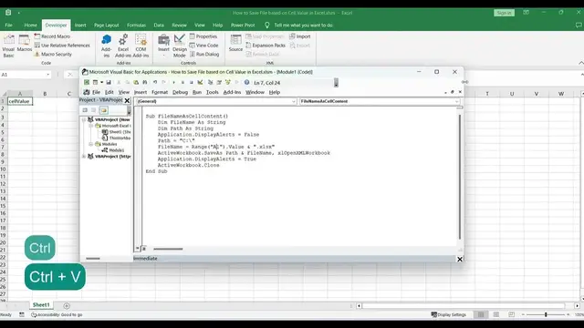 'Video thumbnail for How to Save File based on Cell Value in Excel'