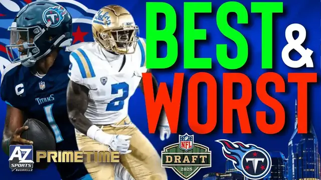 'Video thumbnail for The good and the bad from the Tennessee Titans 2025 draft class'