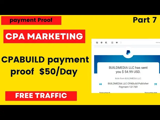 'Video thumbnail for CPABUILD payment proof || CPA Marketing Free Traffic Method $50/Day ||cpa marketing full course 2022'